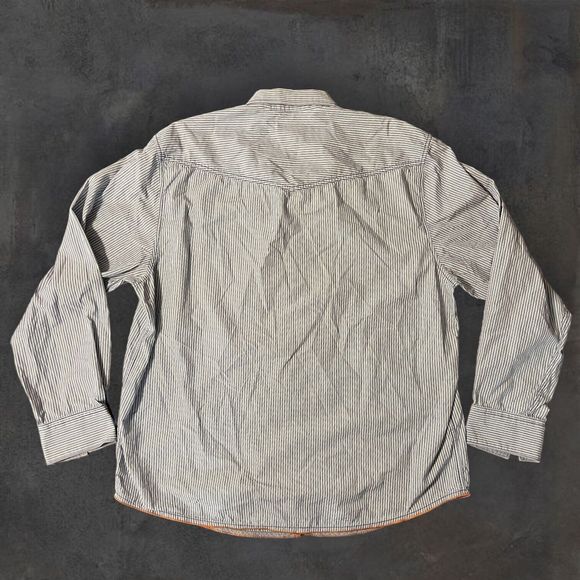 Tommy Bahama Jeans Men's Size XL Long Sleeve Button Down Shirt Striped Cotton - Picture 2 of 8